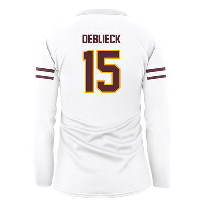 Loyola - NCAA Women's Volleyball : Avary DeBlieck - White Volleyball Jersey-1