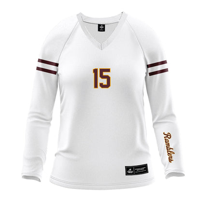 Loyola - NCAA Women's Volleyball : Avary DeBlieck - White Volleyball Jersey-0