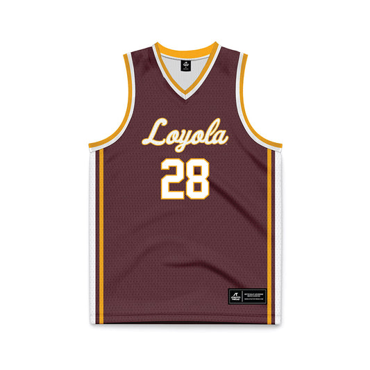 Loyola - NCAA Men's Volleyball : Daniel Fabikovic - Maroon Basketball Jersey-0