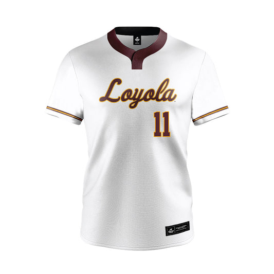Loyola - NCAA Softball : Anna Kiel - White Jersey-0
