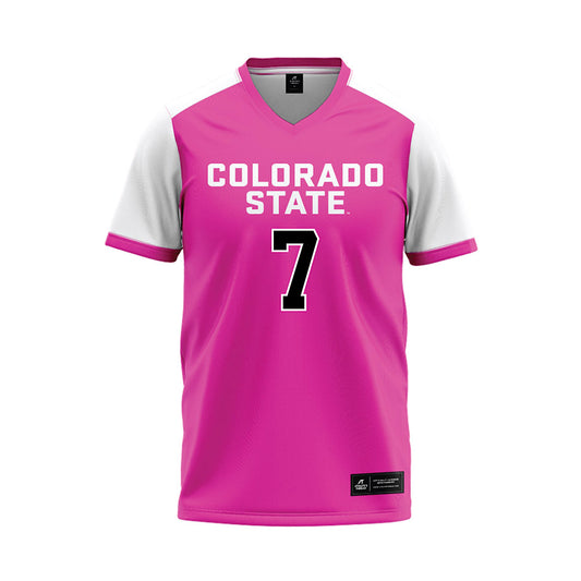 Colorado State - NCAA Softball : Autumn Rutherford - Pink Baseball Jersey-0