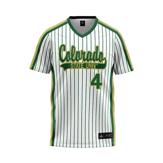 Colorado State - NCAA Softball : Jasmin Martinez - Pin Stripe Baseball Jersey-0