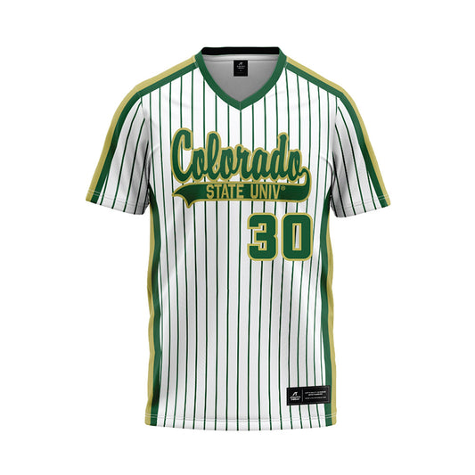 Colorado State - NCAA Softball : Andrea Jaskowiak - Pin Stripe Baseball Jersey-0