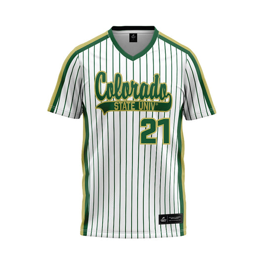 Colorado State - NCAA Softball : Clarissa Castillo - Pin Stripe Baseball Jersey-0