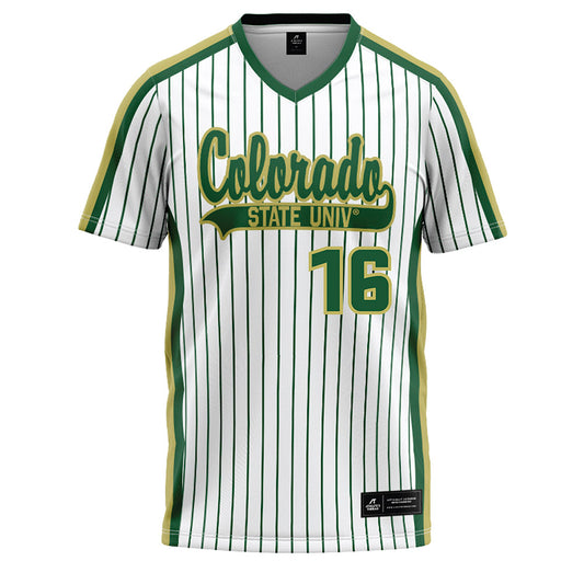 Colorado State - NCAA Softball : Lauren Stucky - Pin Stripe Baseball Jersey