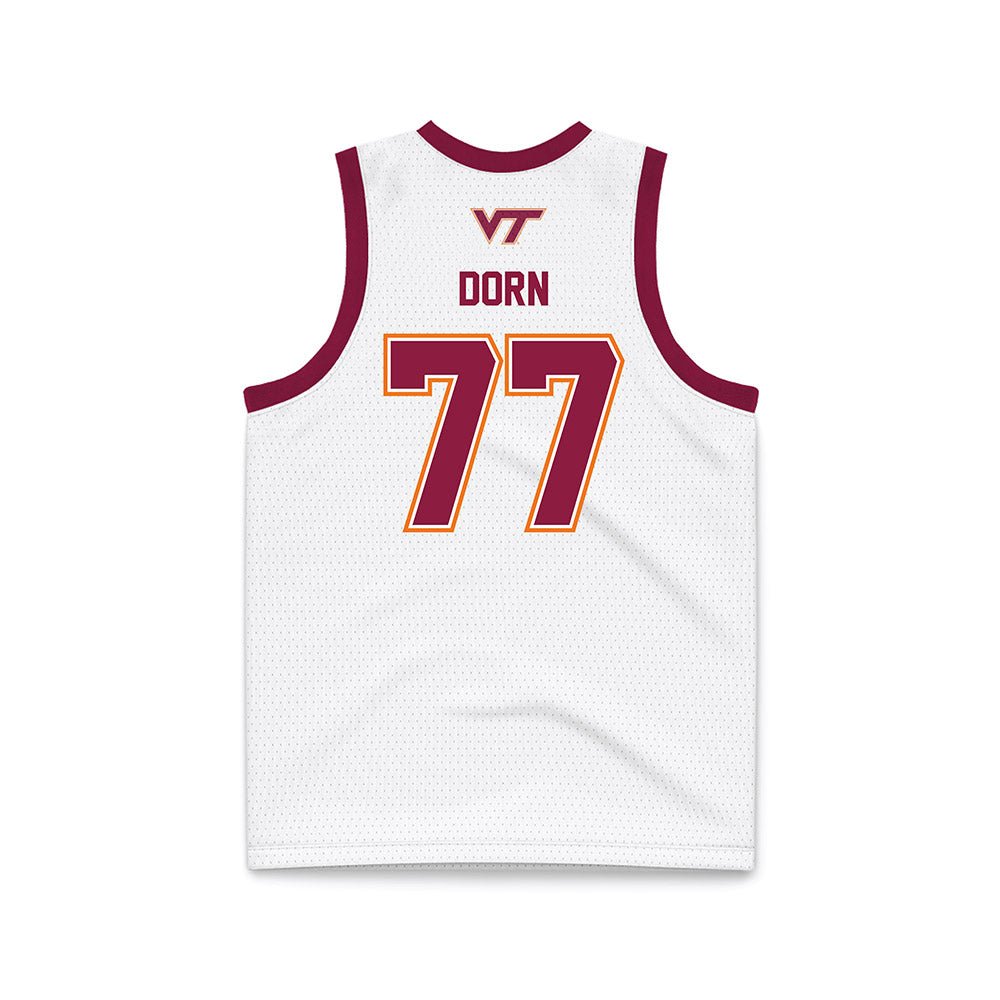 Virginia Tech - NCAA Men's Basketball : Antonio Dorn - White Basketball Jersey-1