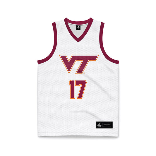 Virginia Tech - NCAA Men's Basketball : Neoklis Avdalas - White Basketball Jersey-0