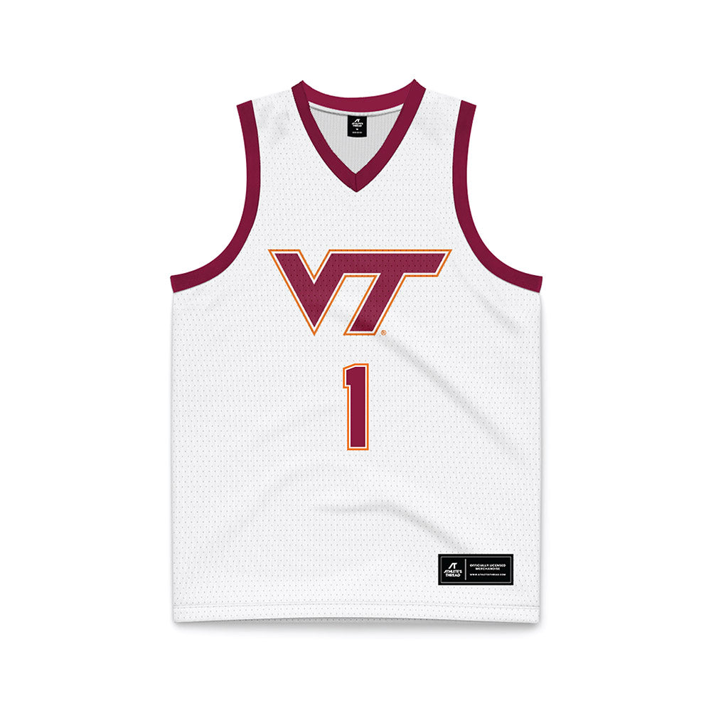 Virginia Tech - NCAA Men's Basketball : Tobi Lawal - White Basketball Jersey-0