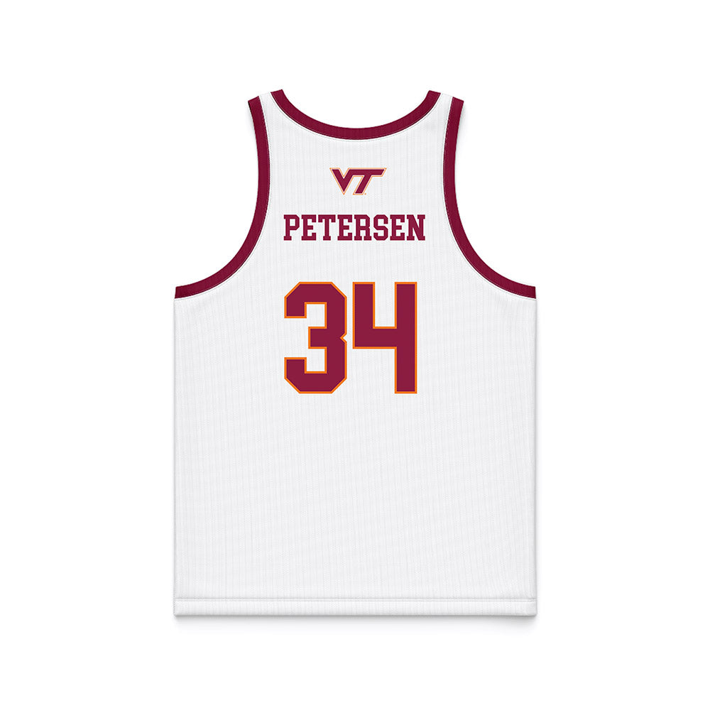 Virginia Tech - NCAA Women's Basketball : Kayl Petersen - White Basketball Jersey-1