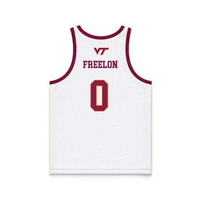 Virginia Tech - NCAA Women's Basketball : Kilah Freelon - White Basketball Jersey-1