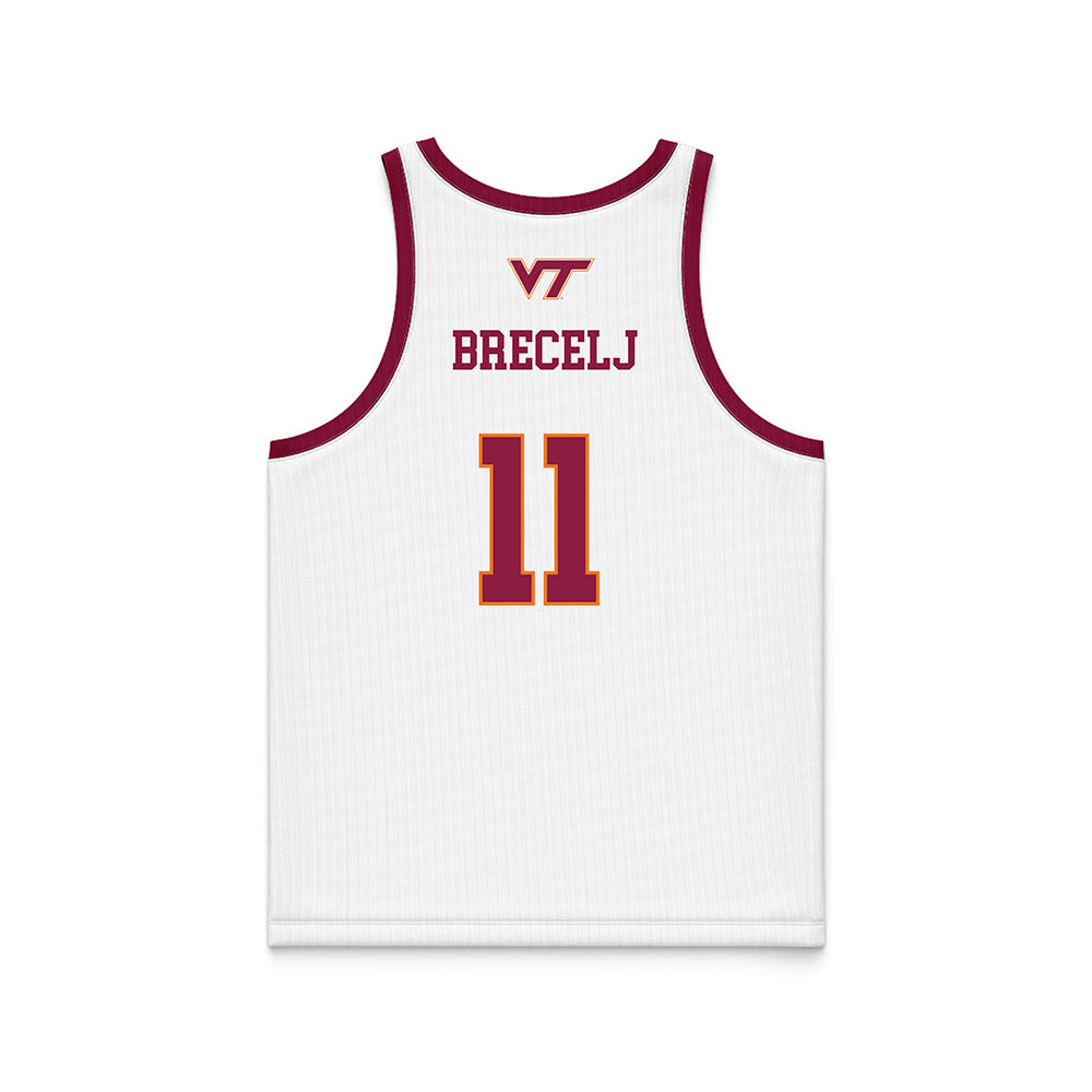 Virginia Tech - NCAA Women's Basketball : Spela Brecelj - White Basketball Jersey-1