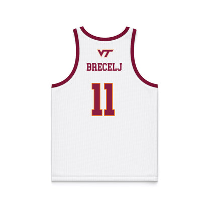 Virginia Tech - NCAA Women's Basketball : Spela Brecelj - White Basketball Jersey-1