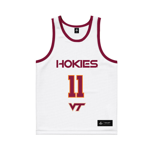 Virginia Tech - NCAA Women's Basketball : Spela Brecelj - White Basketball Jersey-0