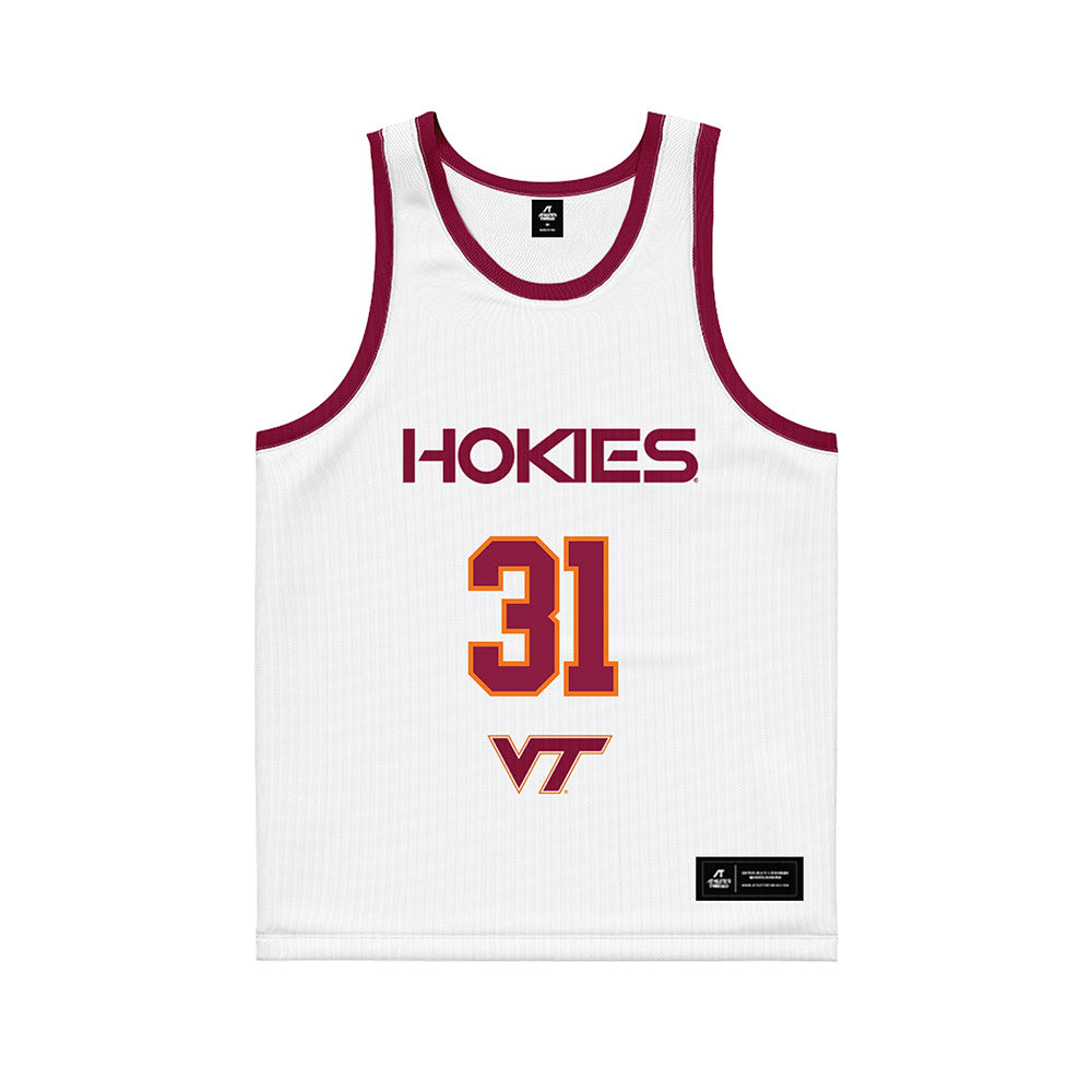 Virginia Tech - NCAA Women's Basketball : Sophie Swanson - White Basketball Jersey-0