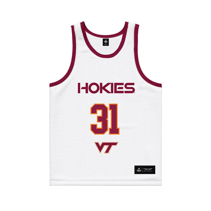 Virginia Tech - NCAA Women's Basketball : Sophie Swanson - White Basketball Jersey-0