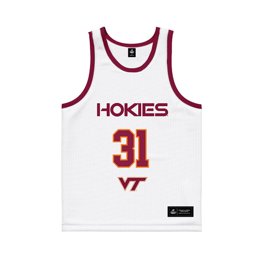 Virginia Tech - NCAA Women's Basketball : Sophie Swanson - White Basketball Jersey-0