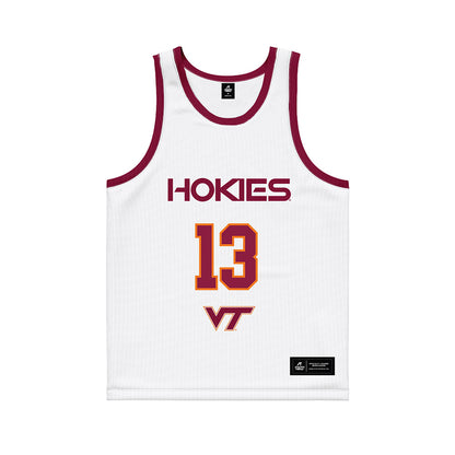 Virginia Tech - NCAA Women's Basketball : Kate Sears - White Basketball Jersey-0
