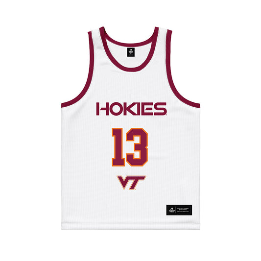 Virginia Tech - NCAA Women's Basketball : Kate Sears - White Basketball Jersey-0