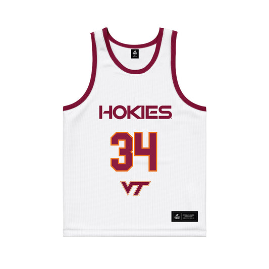 Virginia Tech - NCAA Women's Basketball : Kayl Petersen - White Basketball Jersey-0