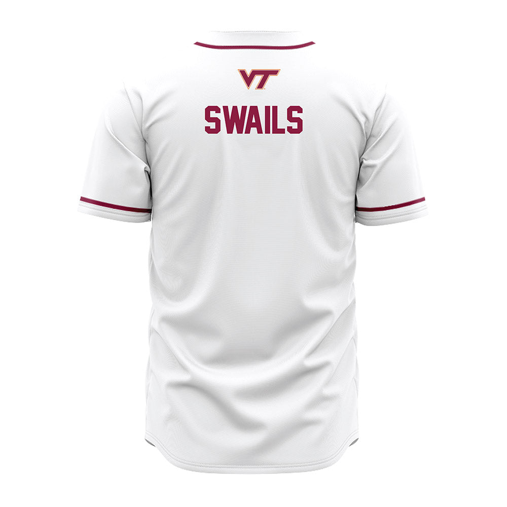 Virginia Tech - NCAA Baseball : Tucker Swails - White Jersey