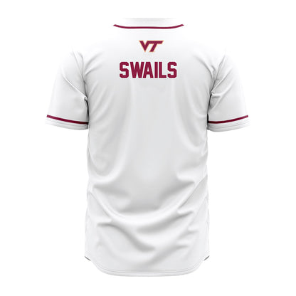 Virginia Tech - NCAA Baseball : Tucker Swails - White Jersey