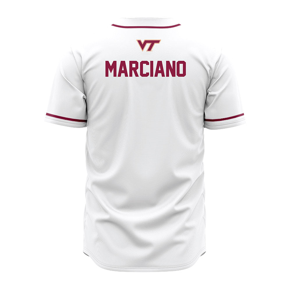 Virginia Tech - NCAA Baseball : Jake Marciano - White Jersey