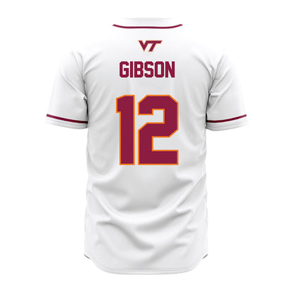 Virginia Tech - NCAA Baseball : Ethan Gibson - White Jersey-1