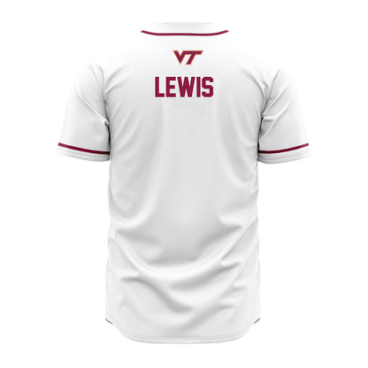 Virginia Tech - NCAA Baseball : David Lewis - White Jersey