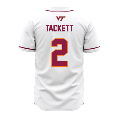 Virginia Tech - NCAA Baseball : Sam Tackett - White Jersey