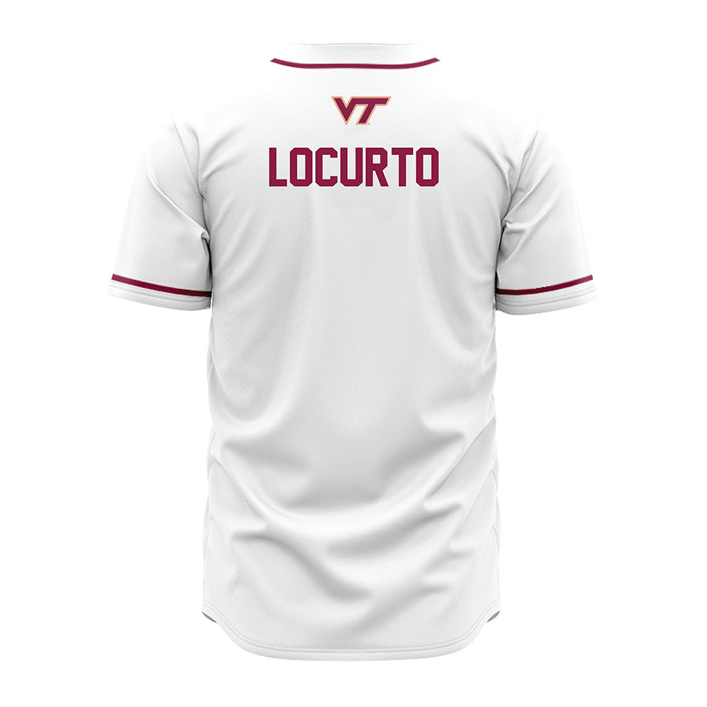 Virginia Tech - NCAA Baseball : Nick Locurto - White Jersey-1