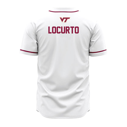 Virginia Tech - NCAA Baseball : Nick Locurto - White Jersey-1