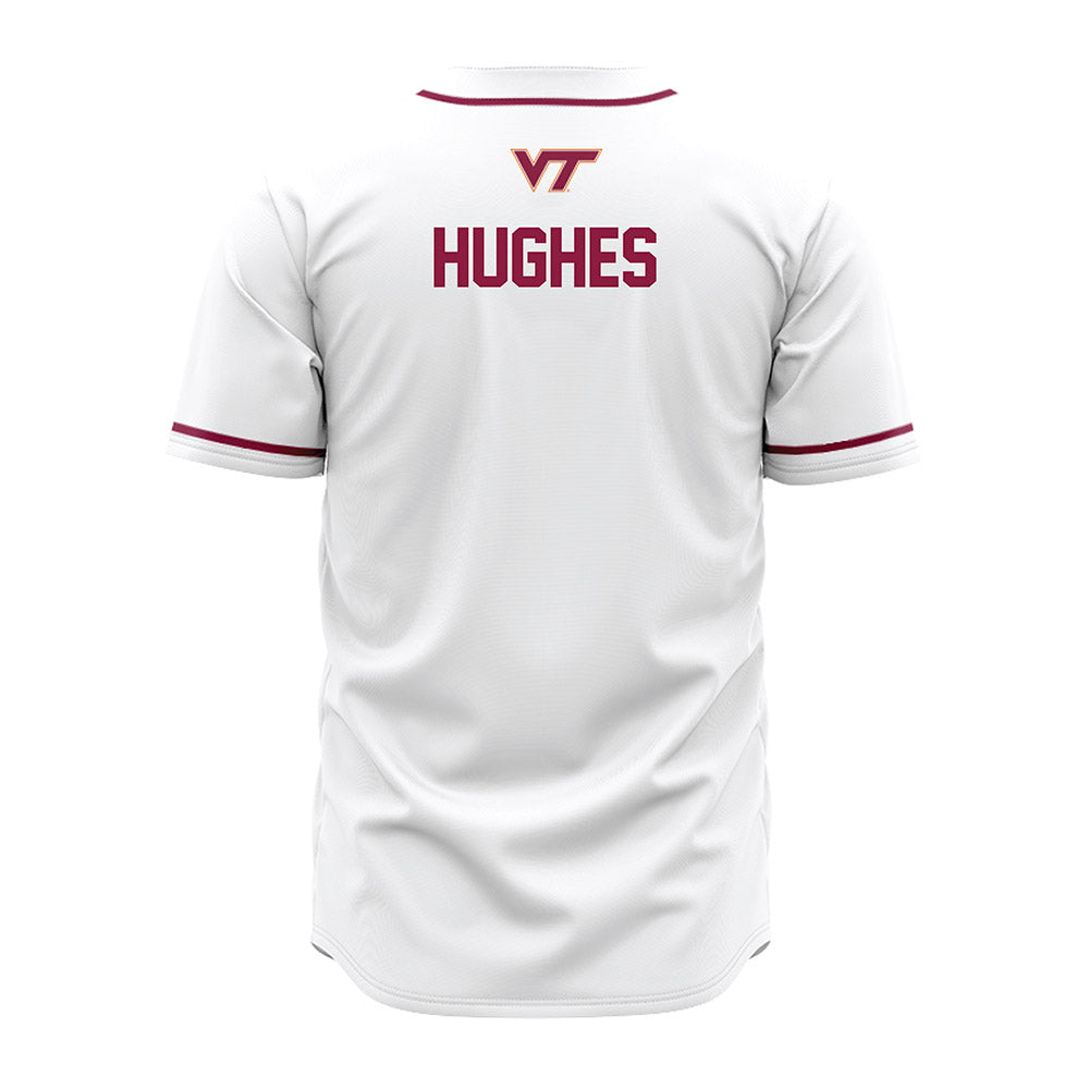 Virginia Tech - NCAA Baseball : Treyson Hughes - White Jersey