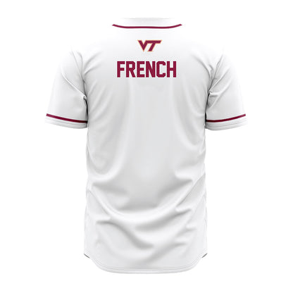 Virginia Tech - NCAA Baseball : Anderson French - White Jersey