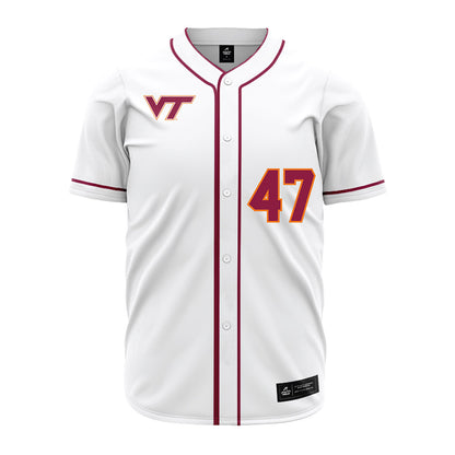 Virginia Tech - NCAA Baseball : Mycah Jordan - White Jersey