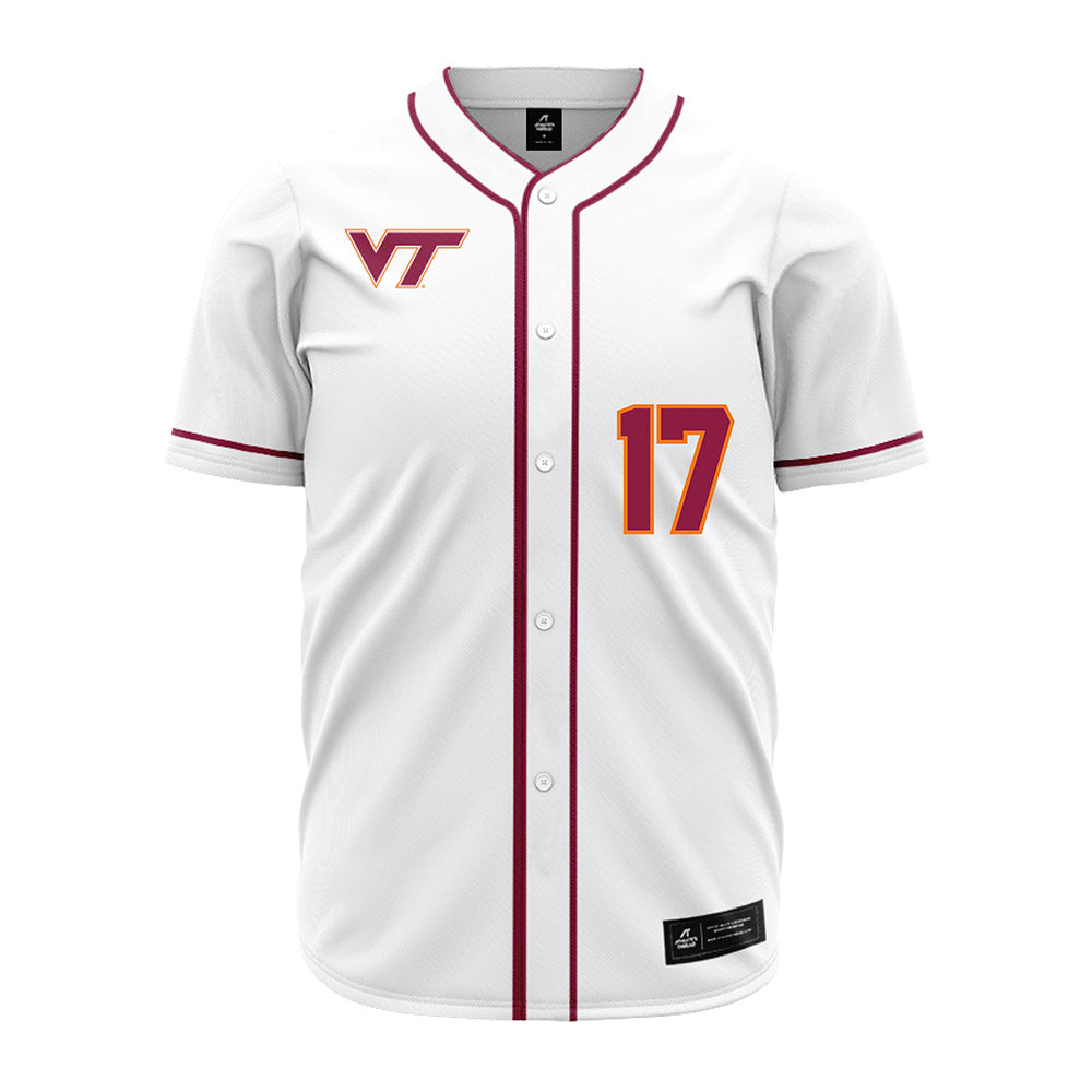 Virginia Tech - NCAA Baseball : Brett Renfrow - White Jersey-0