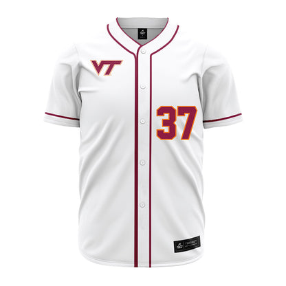 Virginia Tech - NCAA Baseball : Jacob Exum - White Jersey