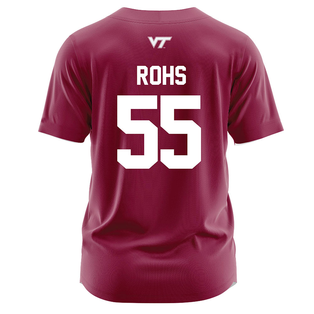 Virginia Tech - NCAA Softball : Annika Rohs - Maroon Jersey-1