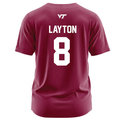 Virginia Tech - NCAA Softball : Avery Layton - Maroon Jersey-1