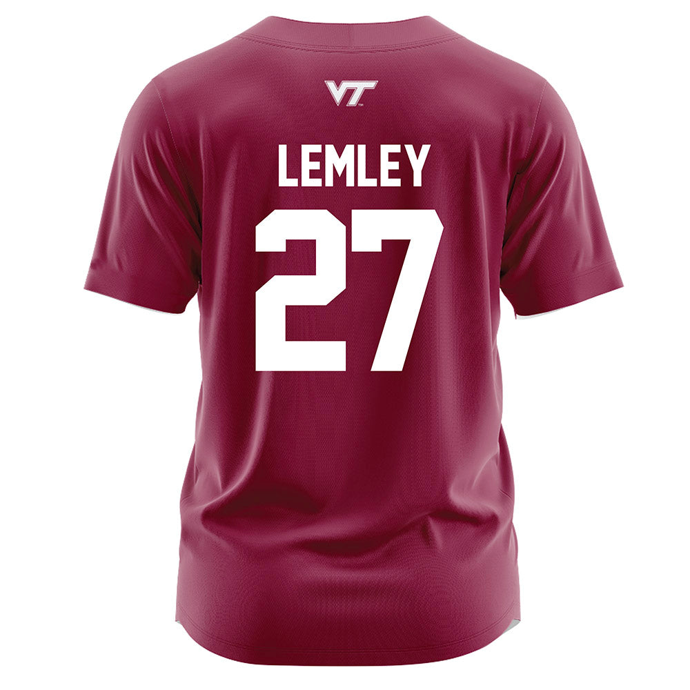 Virginia Tech - NCAA Softball : Emma Lemley - Maroon Jersey-1
