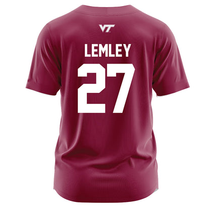 Virginia Tech - NCAA Softball : Emma Lemley - Maroon Jersey-1