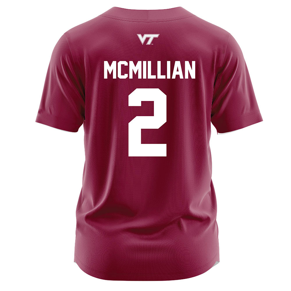 Virginia Tech - NCAA Softball : Cori McMillian - Maroon Jersey-1