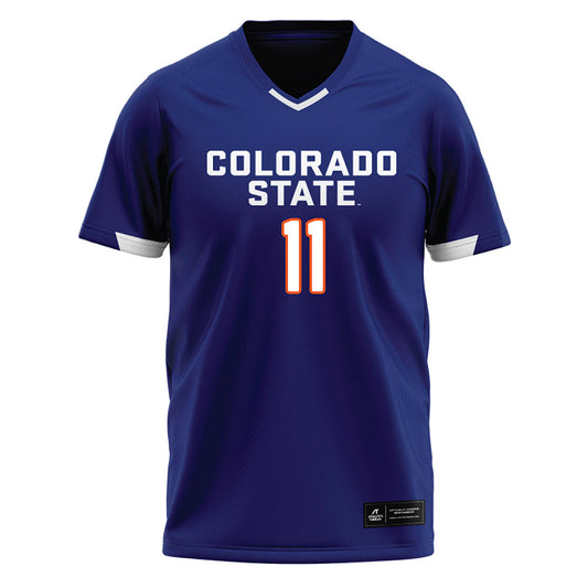 Colorado State - NCAA Softball : Karlie Cooledge - Blue Baseball Jersey