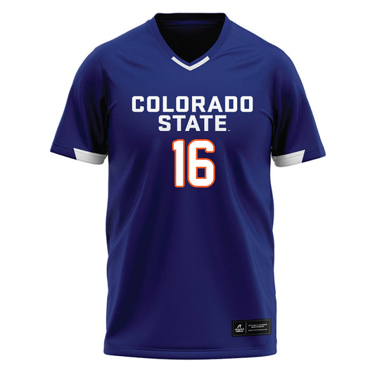 Colorado State - NCAA Softball : Lauren Stucky - Blue Baseball Jersey