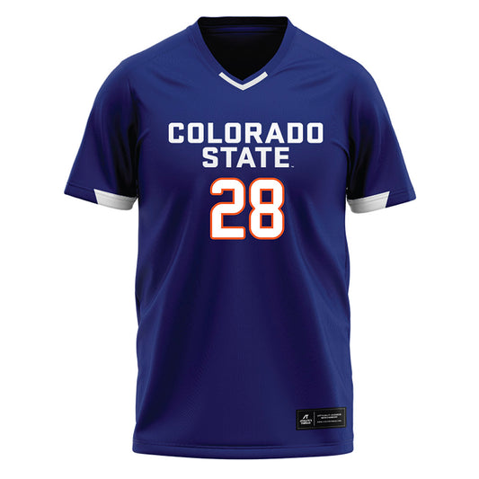 Colorado State - NCAA Softball : Kaylynn English - Blue Baseball Jersey