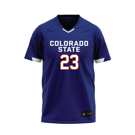 Colorado State - NCAA Softball : Nadia DeZeeuw - Blue Baseball Jersey-0