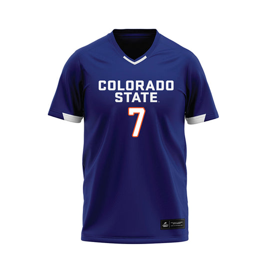 Colorado State - NCAA Softball : Autumn Rutherford - Blue Baseball Jersey-0