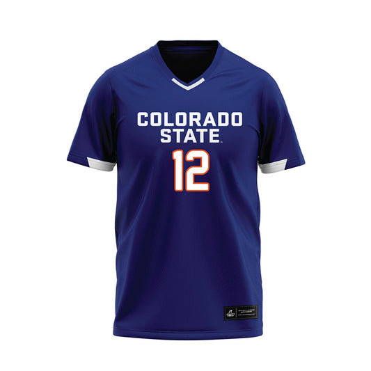 Colorado State - NCAA Softball : Reagan Wick - Blue Baseball Jersey-0