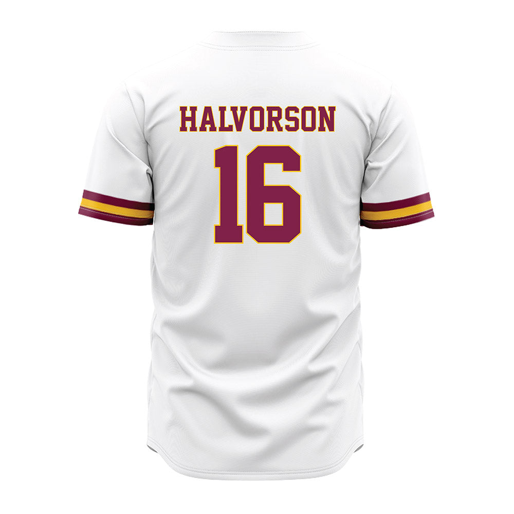 Arizona State - NCAA Baseball : Wyatt Halvorson - White Jersey-1