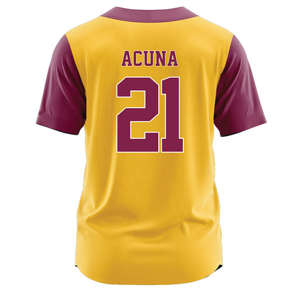 Arizona State - NCAA Softball : Yannixa Acuna - Gold Jersey-1