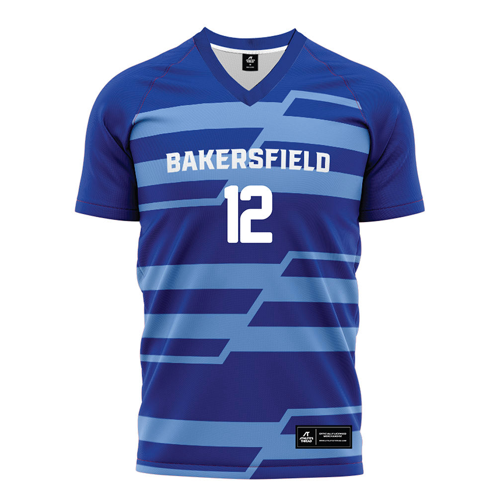 CSU Bakersfield - NCAA Women's Soccer : Savannah Alviso - Blue Soccer Jersey-0